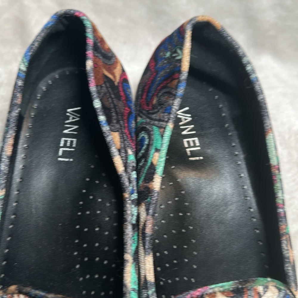 VANELI paisley velvet loafers Size 9.5 - Picture 3 of 7